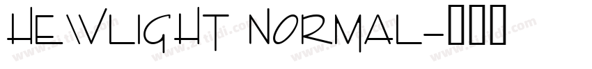 HewLight Normal字体转换
